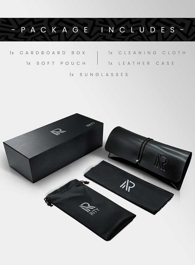 ريتي نظارة شمسية رجالي ونسائي بإطار معدني أنيق وعدسات مستقطبة مع حماية من الأشعة فوق البنفسجية | نظارات موضة فاخرة للقيادة والسفر والرحلات والأنشطة الخارجية | تصميم عصري وخفيف الوزن - Image 3