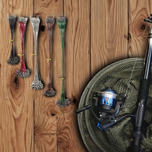FREGITO Stainless Steel Fishing Leaders, Fishing Leader Line with Swivels and Clips for Saltwater and Freshwater, 31LB Per Piece, 6", 7", 9", 10", 12" - Image 5