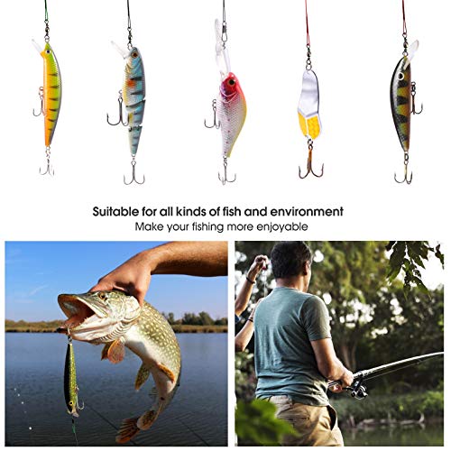FREGITO Stainless Steel Fishing Leaders, Fishing Leader Line with Swivels and Clips for Saltwater and Freshwater, 31LB Per Piece, 6", 7", 9", 10", 12" - Image 4
