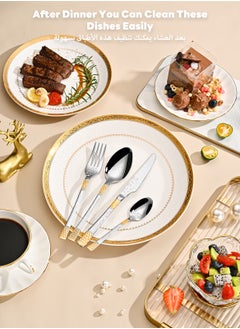 Sunhome 24-Piece Stainless Steel Cutlery Set with Laser Engraving For Kitchen  - Image 5