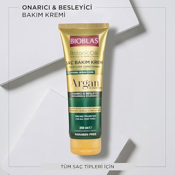 BIOBLAS Argan Oil Repairing Hair Conditioner for Women Natural Nourishing & Hydrating Treatment for Dry, Damaged Hair Paraben-Free Moisturizing Hair Care 250 ml - Image 2