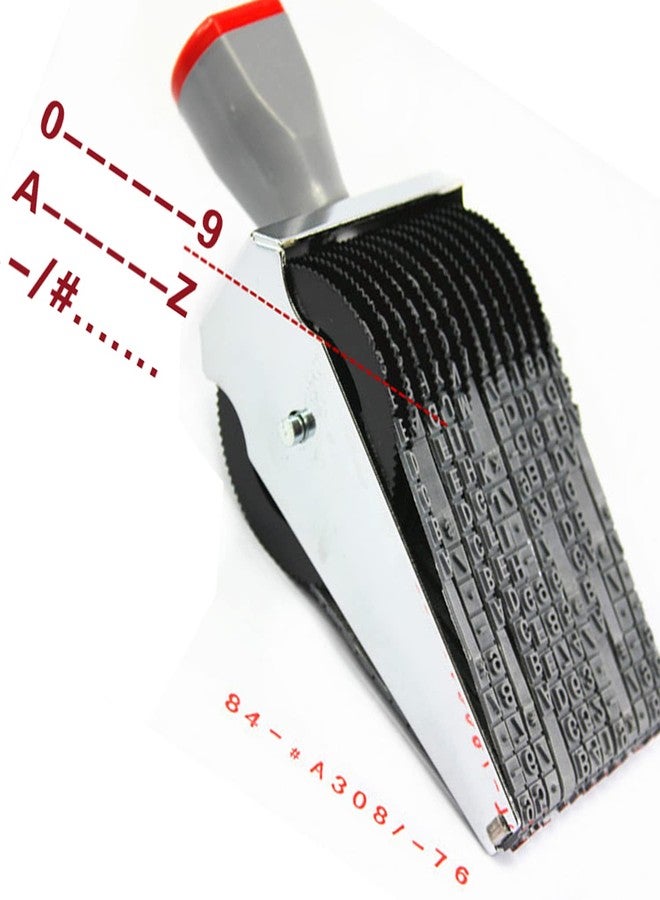 ZENG 12-Digit Adjustable Roller Stamp - Customizable Alphabet (A-Z), Numbers (0-9) & Symbols for Office, School, Multicolor (6x6.9x16.8cm) - Image 3
