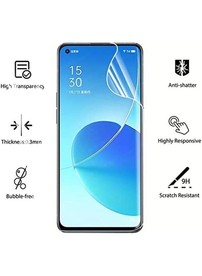 erorex Flexible Curved Hydrogel Not Glass Nano Clear Screen Protector Sticker Compatible With Oppo Reno7 Pro 5G Screen Size 6.55 Inch 1 Piece - Image 4