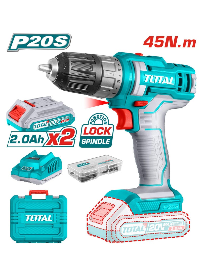 TOTAL 20V Cordless Drill With Battery And Charger TDLI200528 - Image 1