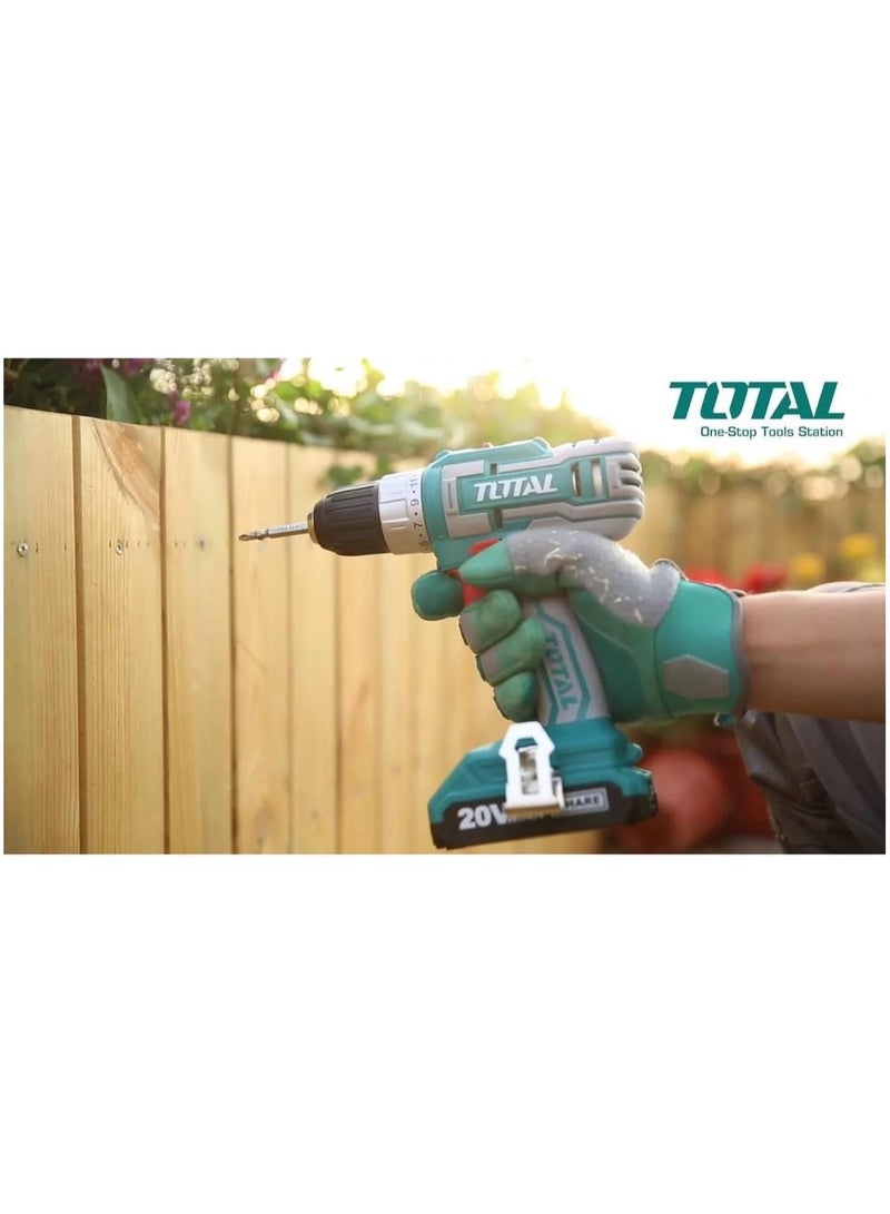 TOTAL 20V Cordless Drill With Battery And Charger TDLI200528 - Image 3