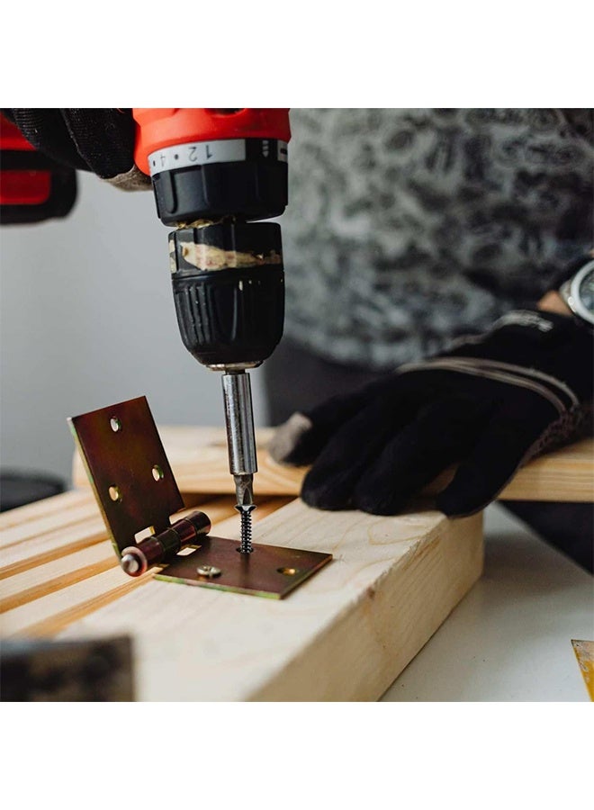 MVAQKLM  300Pcs, Phillips Head Fast Flat Self-Tapping Screws, Drywall Anchors Kit Self Drilling, #6 Length 3/4" to 2" Black Wood Screws Assortment Fasteners Kit with Case - Image 2