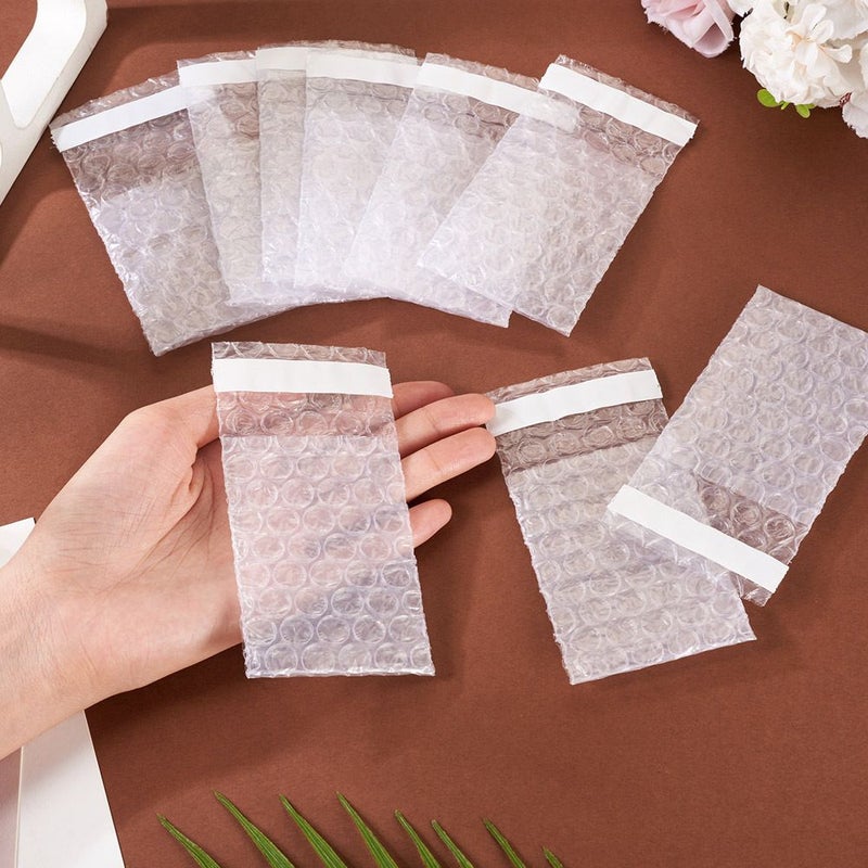 20pcs Self Adhesive Bubble Mailers 5.63x2.76x0.08inch White Rectangle PE Foam Shipping Padded Envelopes - Image 3