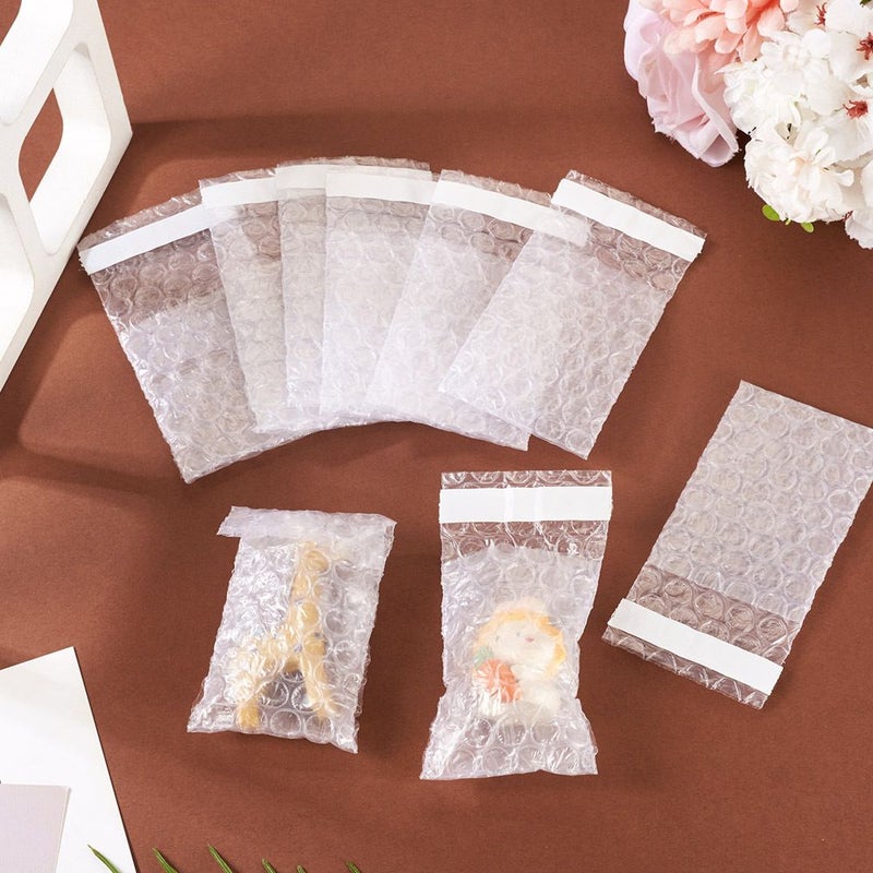 20pcs Self Adhesive Bubble Mailers 5.63x2.76x0.08inch White Rectangle PE Foam Shipping Padded Envelopes - Image 4