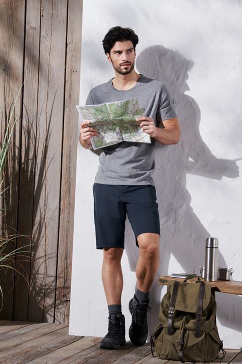 Tchibo Men Regular Fit  Solid Basic Short, Blue  - Image 1