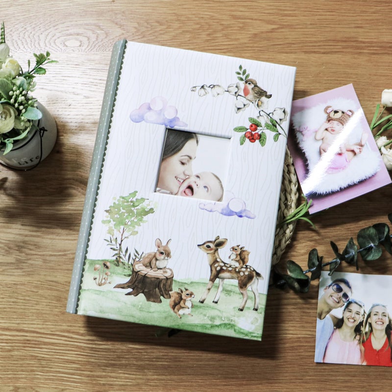 Holoary Baby Photo Album 4  X 6  300 Photos  Newborn Baby Keepsake Gifts For Baby Boy/Girl And New Parents  Woodland Animals Design Baby Photo Albums - Image 3
