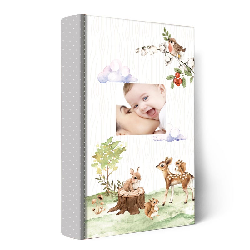Holoary Baby Photo Album 4  X 6  300 Photos  Newborn Baby Keepsake Gifts For Baby Boy/Girl And New Parents  Woodland Animals Design Baby Photo Albums - Image 1