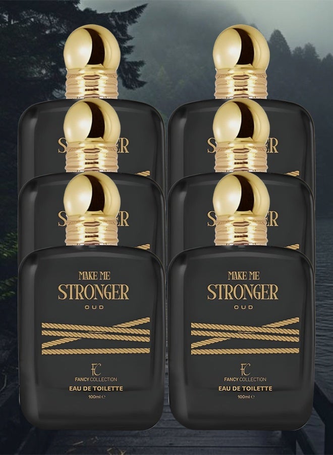فانسي كوليكشون 6 قطع عطر ميك مي سترونغِر عود للرجال 100 مل - Image 1