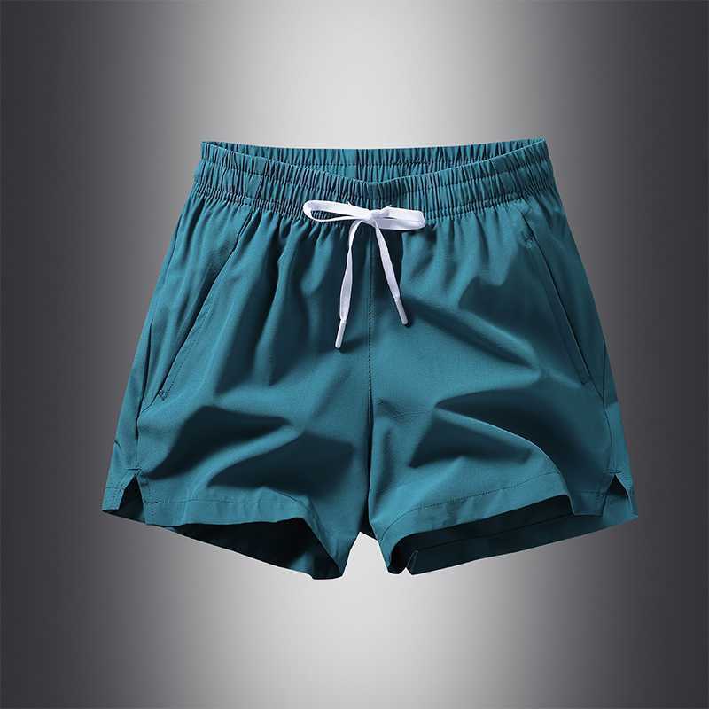 2023 New Men'S Casual Shorts Breathable Elastic Loose Straight Shorts Men'S Ice Silk Casual Pants Beach Pants For Men - Image 2