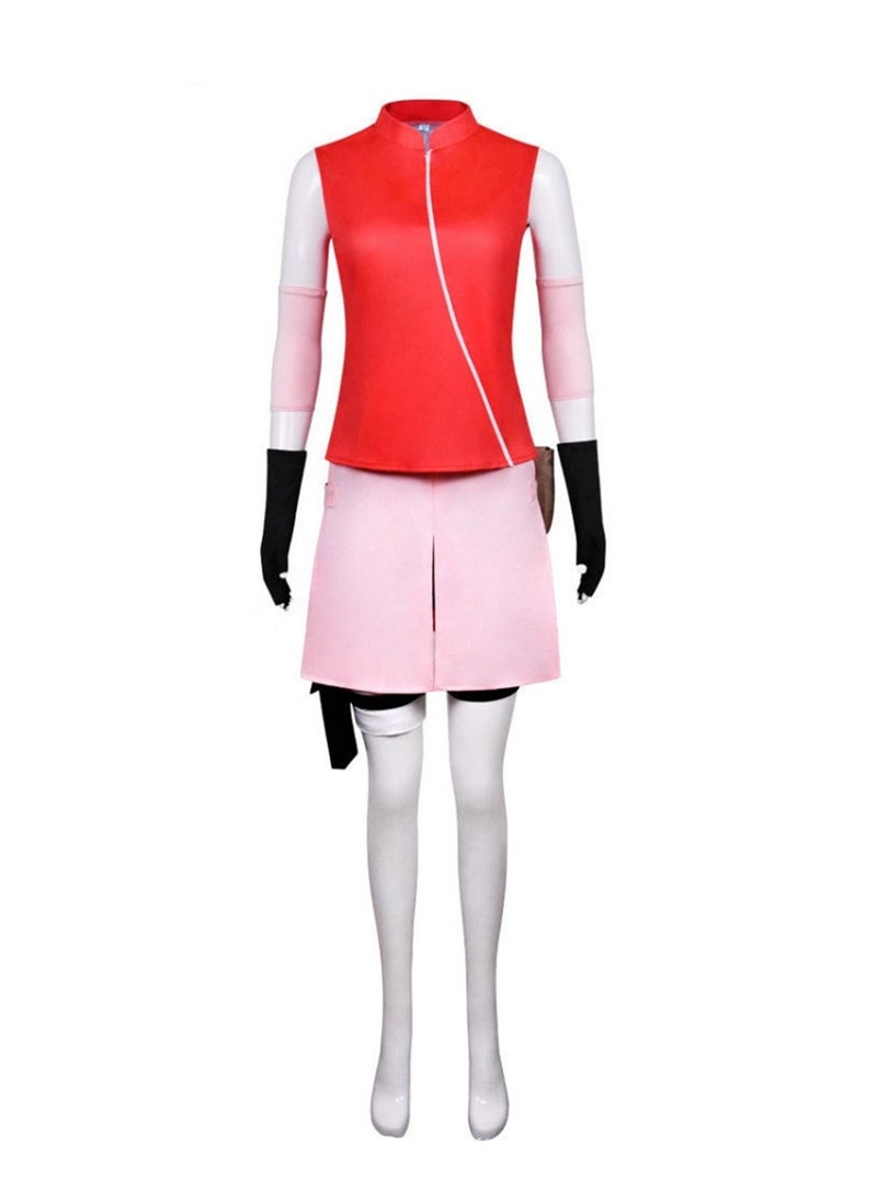 Naruto Sakura cos costume Haruno Sakura cosplay suit costume stage performance costume stage dress up costume - Image 1