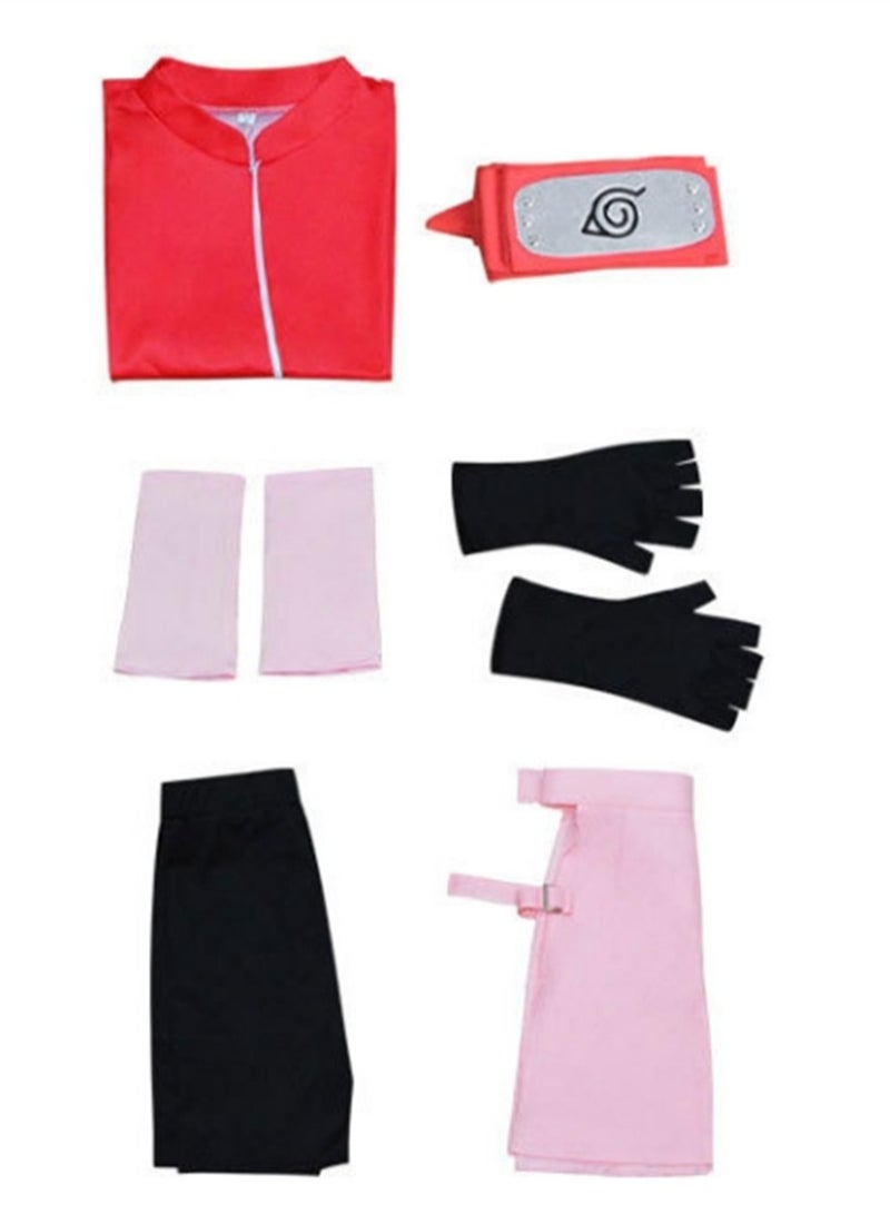 Naruto Sakura cos costume Haruno Sakura cosplay suit costume stage performance costume stage dress up costume - Image 4