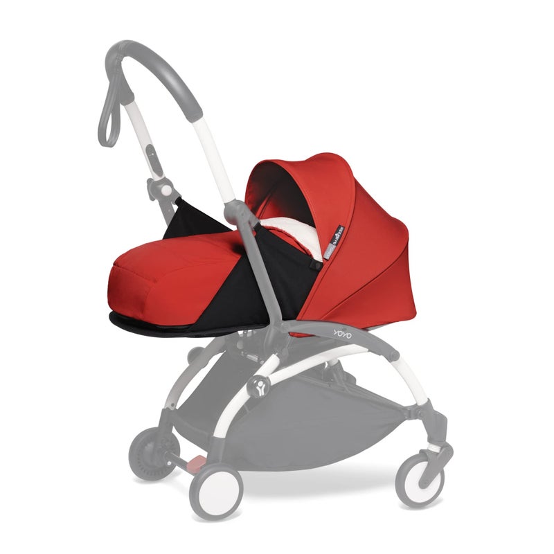 BABYZEN YOYO 0 Newborn Pack Red Includes Mattress Canopy Head Support Foot Cover Requires YOYO2 Frame Sold Separately