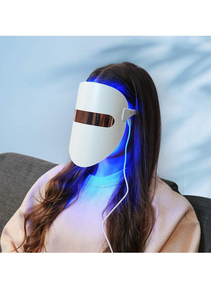 Excefore - LED Light Therapy Mask, Light Therapy Acne Treatment LED Mask, 3 Color LED Face Mask Light Therapy Facial Treatment, Therapy Mask for Acne Fine Lines Wrinkles & Rosacea - Image 1