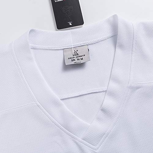 EALER H80 Series Blank Ice Hockey Practice Jersey for Men and Boy - Senior and Junior - Adult and Youth White - Image 4