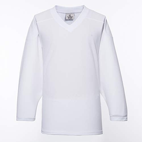 EALER H80 Series Blank Ice Hockey Practice Jersey for Men and Boy - Senior and Junior - Adult and Youth White - Image 2