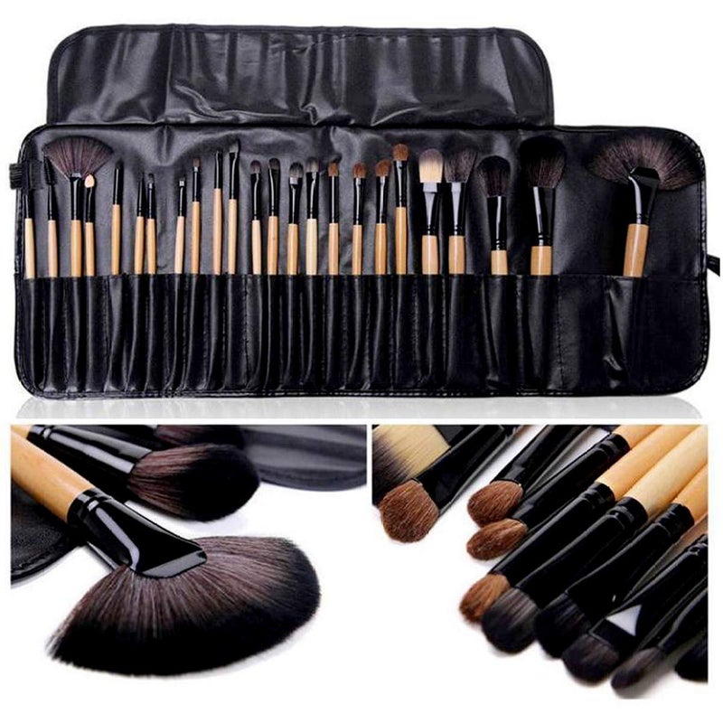 Jiaoer Set of 24 make up Brushes Set with Black Pouch - Image 5