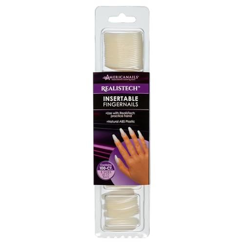AMERICANAILS .COM Americanails RealisTech Practice Hand Insertable Fingernails 100ct - Image 1