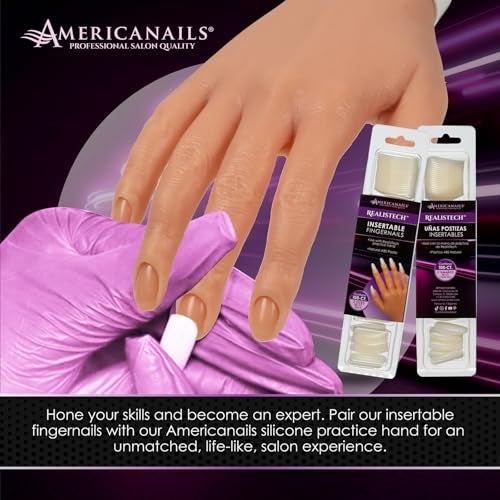 AMERICANAILS .COM Americanails RealisTech Practice Hand Insertable Fingernails 100ct - Image 5