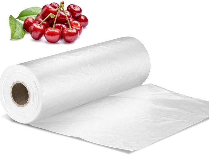 14 X 20 PLASTIC PRODUCE BAG ON A ROLL CLEAR FOOD STORAGE BAGS FOR BREAD FRUITS VEGETABLE 350 BAGSROLL 2 ROLLS