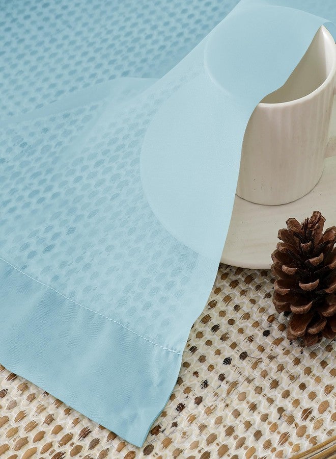 OVZME Sky Blue Sheer Curtains 84 Inches Long 2 Panels - Soft Light Filtering Window Sheer Panels for Living Room/Bedroom, Top Dual Rod Pocket, 1 Pair, Each 42Wx84L Inches - Image 4