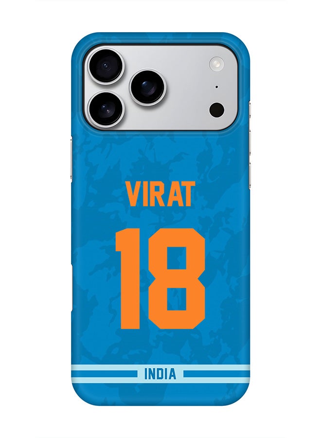 Stylizedd For iPhone 17 Pro Max,Case, [Compatible with MagSafe] Magnetic cover Slim fit Protection Matte, - India Virat Kohli, Jersey No 18