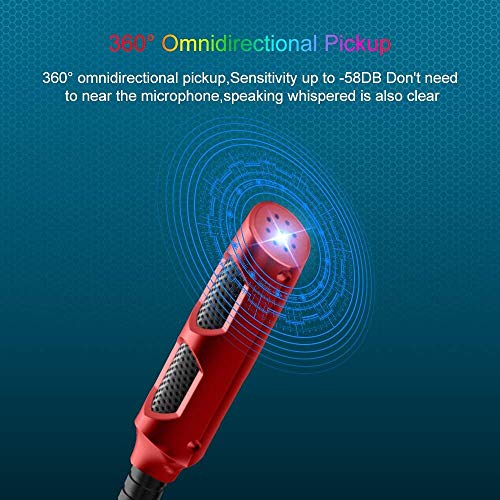 VIBOTON Mic, Microphone, Gaming Mic, for Desktop Computer, Gaming PC, Gaming Laptop, Gaming Microphone with RGB Lights, Plug and Play, Microphone for PC (Random Color) - Image 5