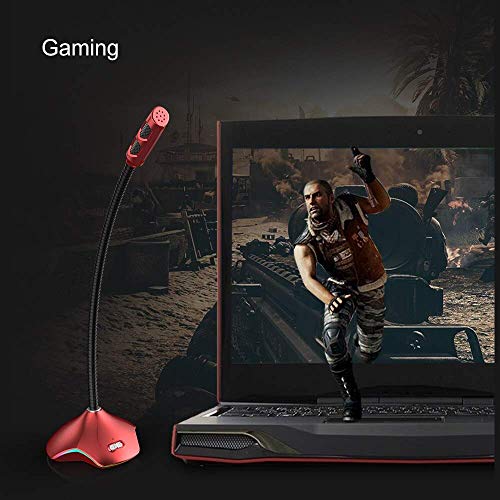 VIBOTON Mic, Microphone, Gaming Mic, for Desktop Computer, Gaming PC, Gaming Laptop, Gaming Microphone with RGB Lights, Plug and Play, Microphone for PC (Random Color) - Image 4
