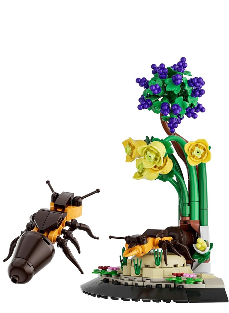 mould king 10176 Insect Collection Ant Building Set,Insect and plant plastic ornaments， adults and children boys and girls, parent-child interaction project, 385 pieces - Image 1