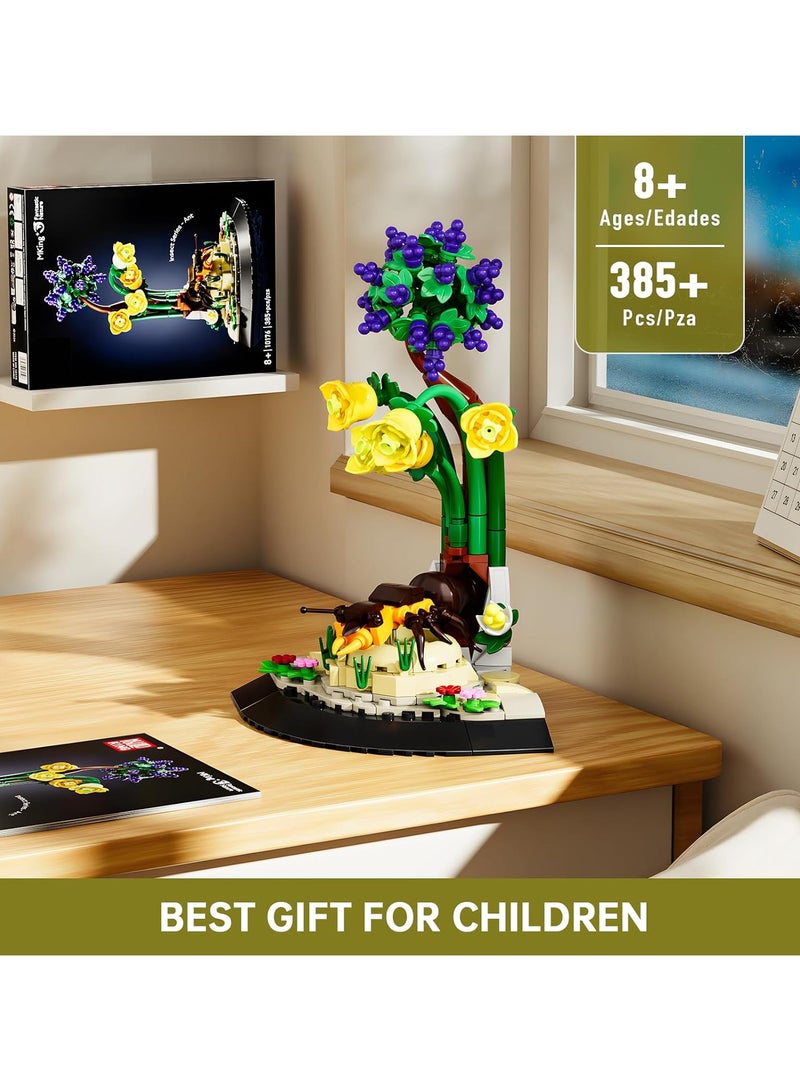 mould king 10176 Insect Collection Ant Building Set,Insect and plant plastic ornaments， adults and children boys and girls, parent-child interaction project, 385 pieces - Image 4