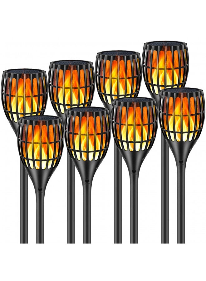 Ollivage Ollivage Solar Torch Light with Flickering Flame, Solar Lights Outdoor Garden Waterproof Dancing Flames Lights, Flickering Flames Garden Lights, Landscape Decoration Pathway Patio Lights 43",8P  - Image 1