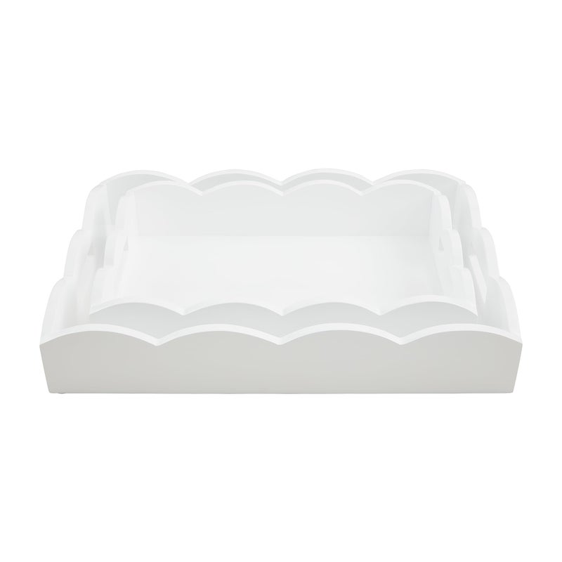 Mud Pie Nested Lacquer Trays Large 18 X 13 Small 15 X 10