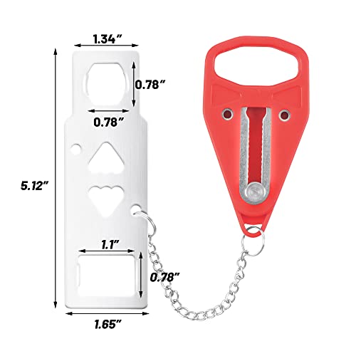 Rerishom Portable Door Lock Extra Lock for Additional Privacy and Safety in Home,Hotel and Apartment,Prevent Unauthorized Entry,Protect Family Security in Traveling,Home,Bedroom,Hotel,Apartment,AirBNB-4 Pack - Image 4