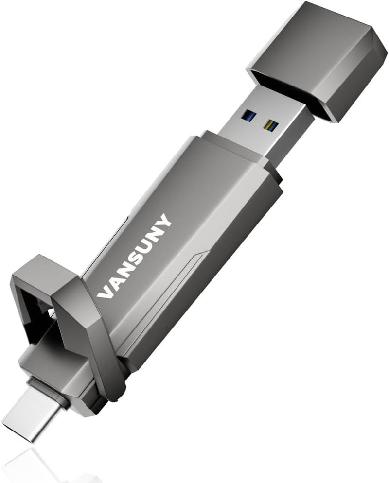 فانسوني 512 جيجابايت SSD خارجي من النوع C + USB A 3.2 Gen2 - SSD محمول 512 جيجابايت بسرعة تصل إلى 1000 ميجابايت/ثانية - محرك أقراص الحالة الصلبة للابتوب والتابلت - Image 1