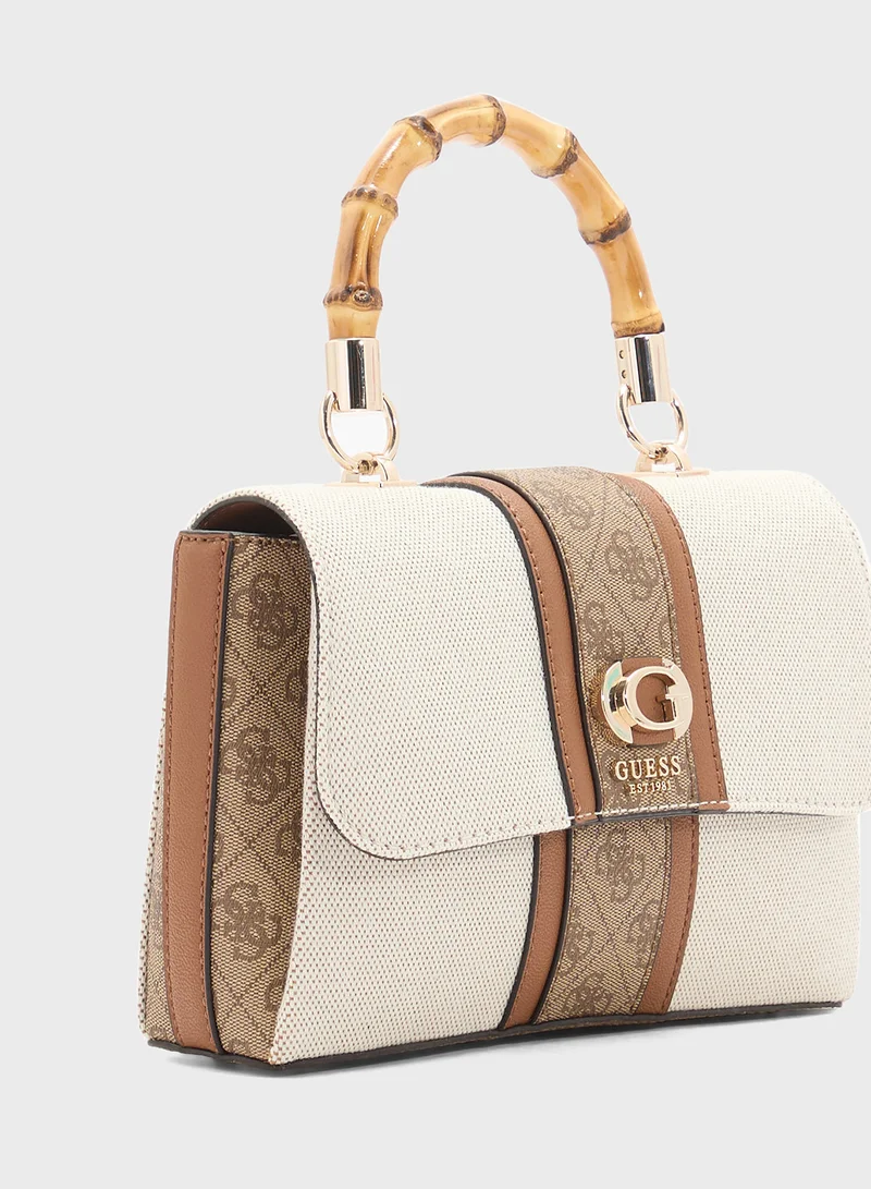 جس Kerima Bamboo Top Handle Flap