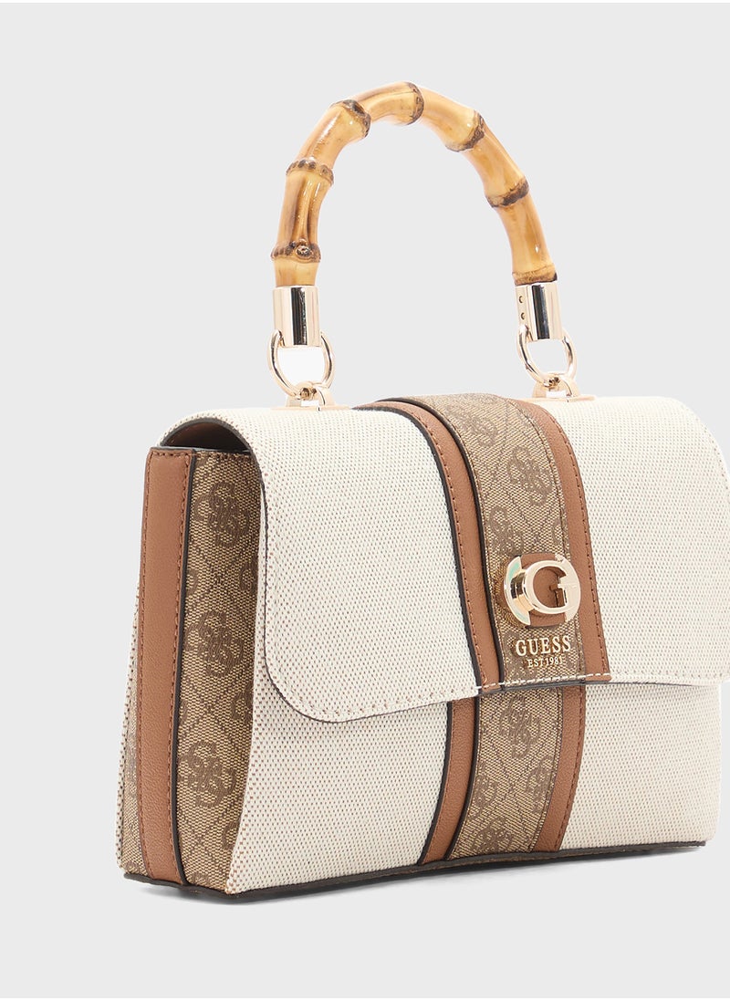 GUESS Kerima Bamboo Top Handle Flap  - Image 4