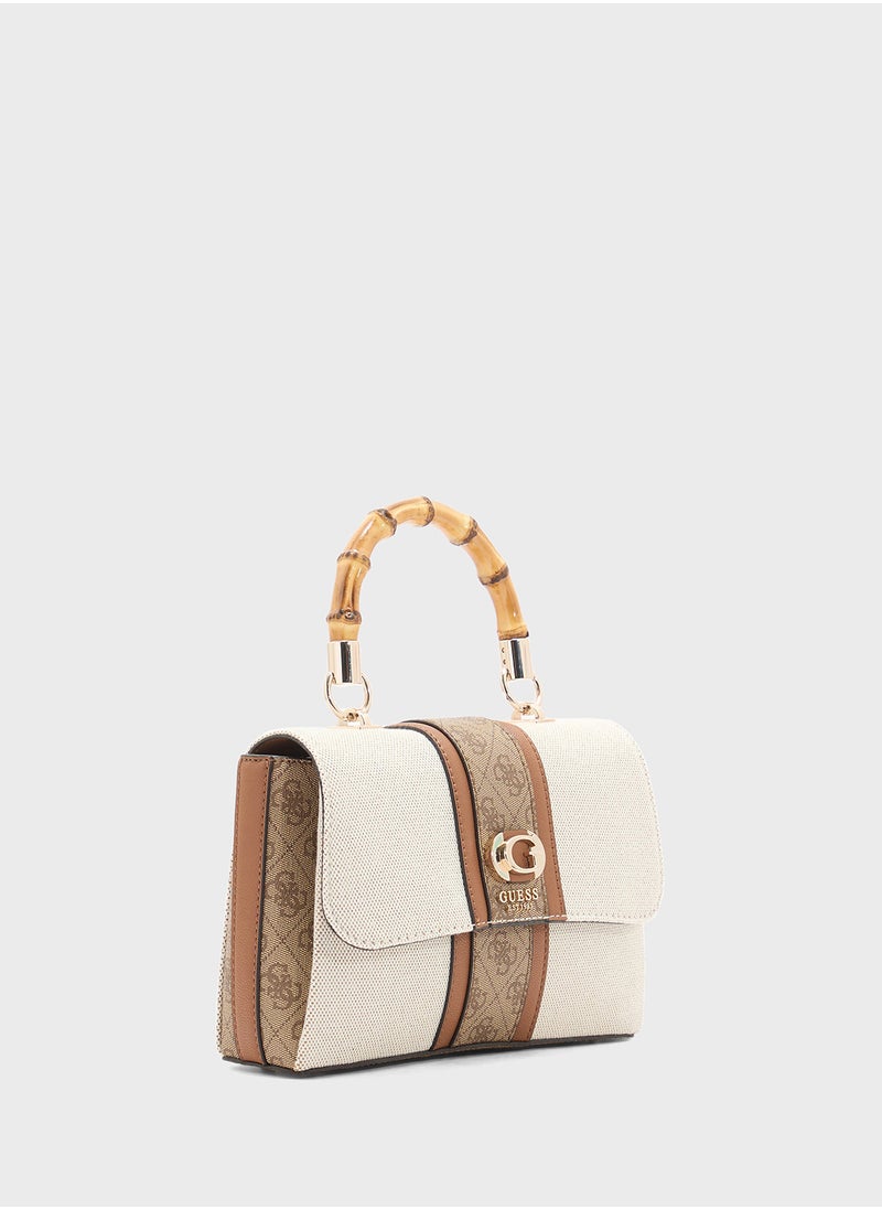 GUESS Kerima Bamboo Top Handle Flap  - Image 3