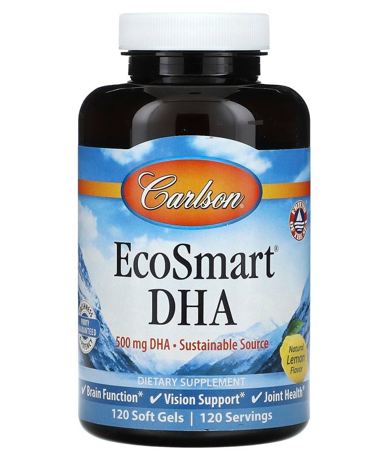 EcoSmart DHA Natural Lemon 500 mg 120 Softgels
