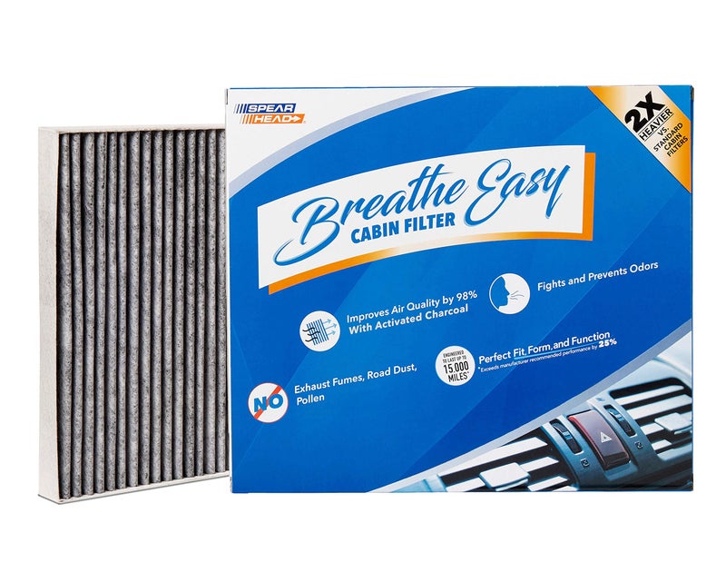 Spearhead Odor Defense Breathe Easy AC & Heater Cabin Filter | Fits 2015-19 Sonata Non-Hybrid, 2017-19 Cadenza Like OEM | Up to 25% Longer Lasting w/Activated Carbon (BE-151) - Image 1