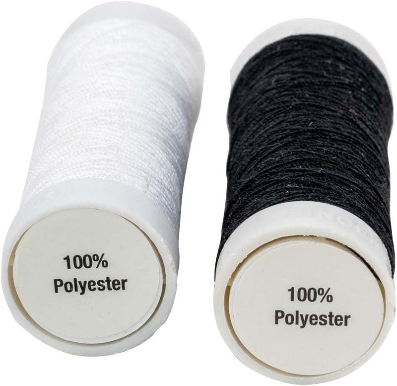 SINGER 60450 Hand Sewing Polyester Thread Duo Pack - 150 Yards Each in Black and White - Image 3