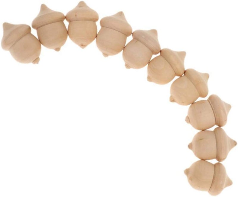 comfrt Unfinished Wood Acorn DIY Natural Wooden Acorn for Arts and Crafts for Children Kid Graffiti Rustic Wedding Party Decorations 30pcs - Image 4