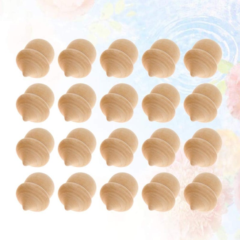 comfrt Unfinished Wood Acorn DIY Natural Wooden Acorn for Arts and Crafts for Children Kid Graffiti Rustic Wedding Party Decorations 30pcs - Image 5
