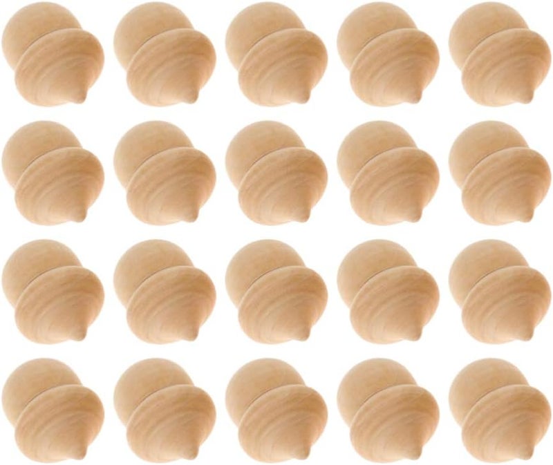 comfrt Unfinished Wood Acorn DIY Natural Wooden Acorn for Arts and Crafts for Children Kid Graffiti Rustic Wedding Party Decorations 30pcs - Image 3
