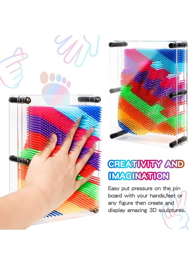 ENJSD 3D Pin Art Toy, Pin Art Board Toy for Kids, Sensory Toys for Age 3, 4, 5, 6, 7, 8, 9, 10+ Years Old Kids Boys Girls, Toddler Birthday Gifts Baby Girl Boy (Multicolor) - Image 5