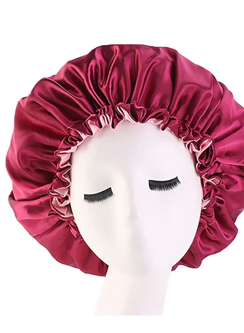 ORiTi قبعة نوم من الحرير مكونة من قطعتين، كبيرة الحجم من الساتان للنهار والليل - Image 5