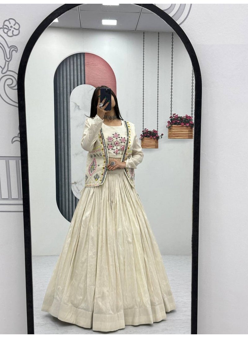 Super Asian Elegant Lehenga Set with Real Handwork & Diamond Work Jacket and Choli - Image 2