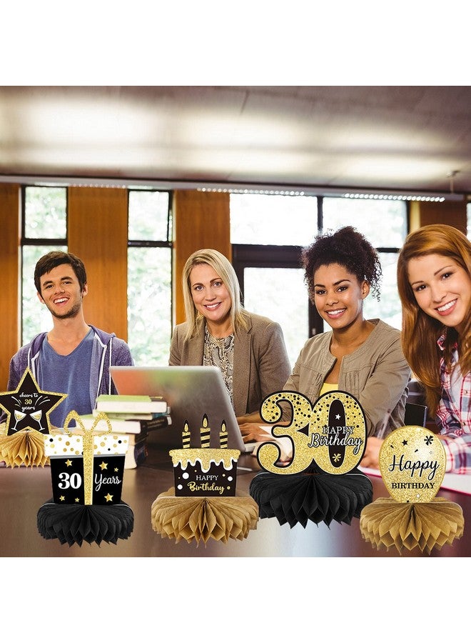 Tevxj 9 قطع زينة عيد الميلاد الثلاثين زينة مركزية لعيد الميلاد الثلاثين لتزيين الطاولات هتافاً ل30 عاماً قمة طاولة خلية النحل للرجال والنساء لوازم زينة حفلة عيد الميلاد الثلاثين - Image 5
